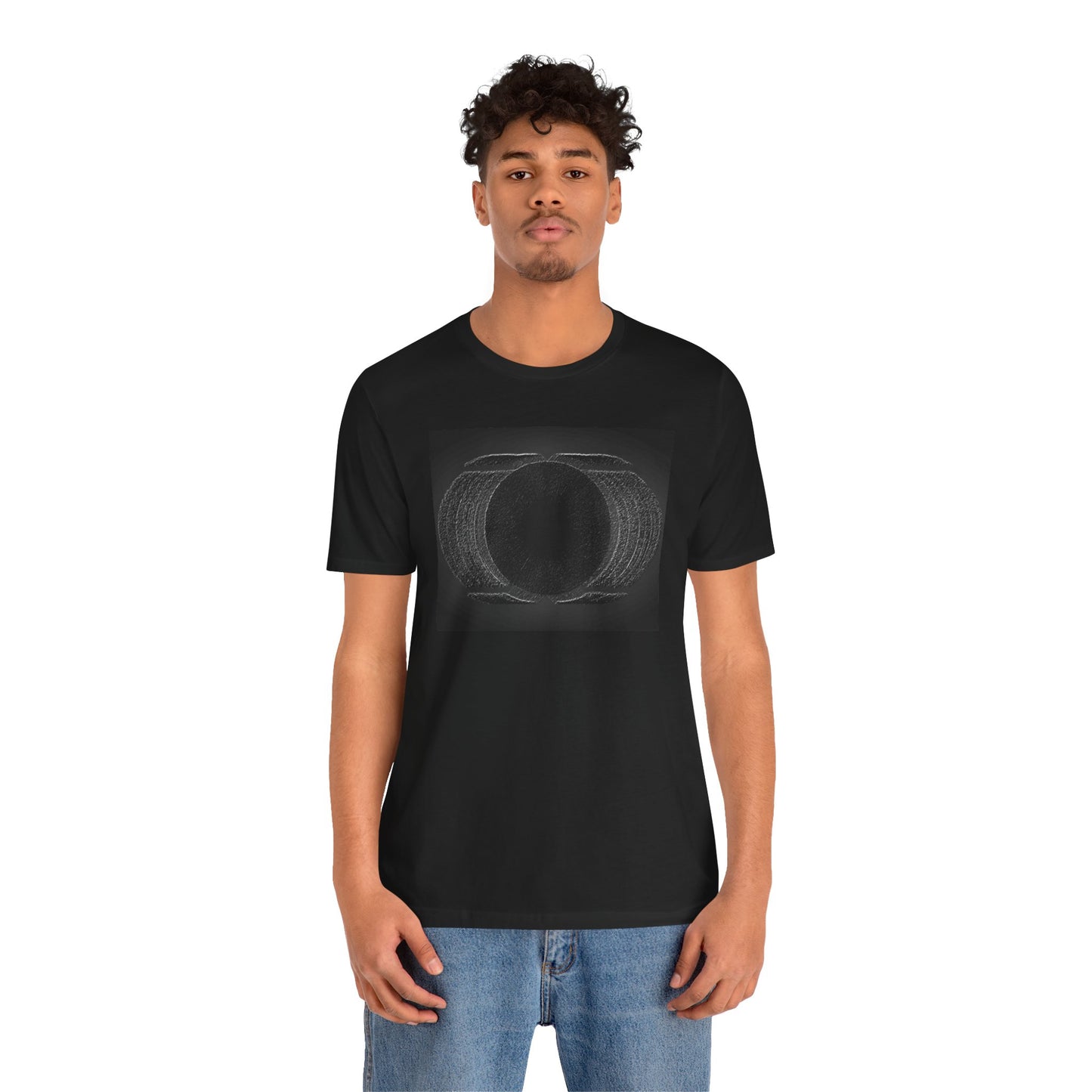 Unisex Tee with Dark Wave Graphic