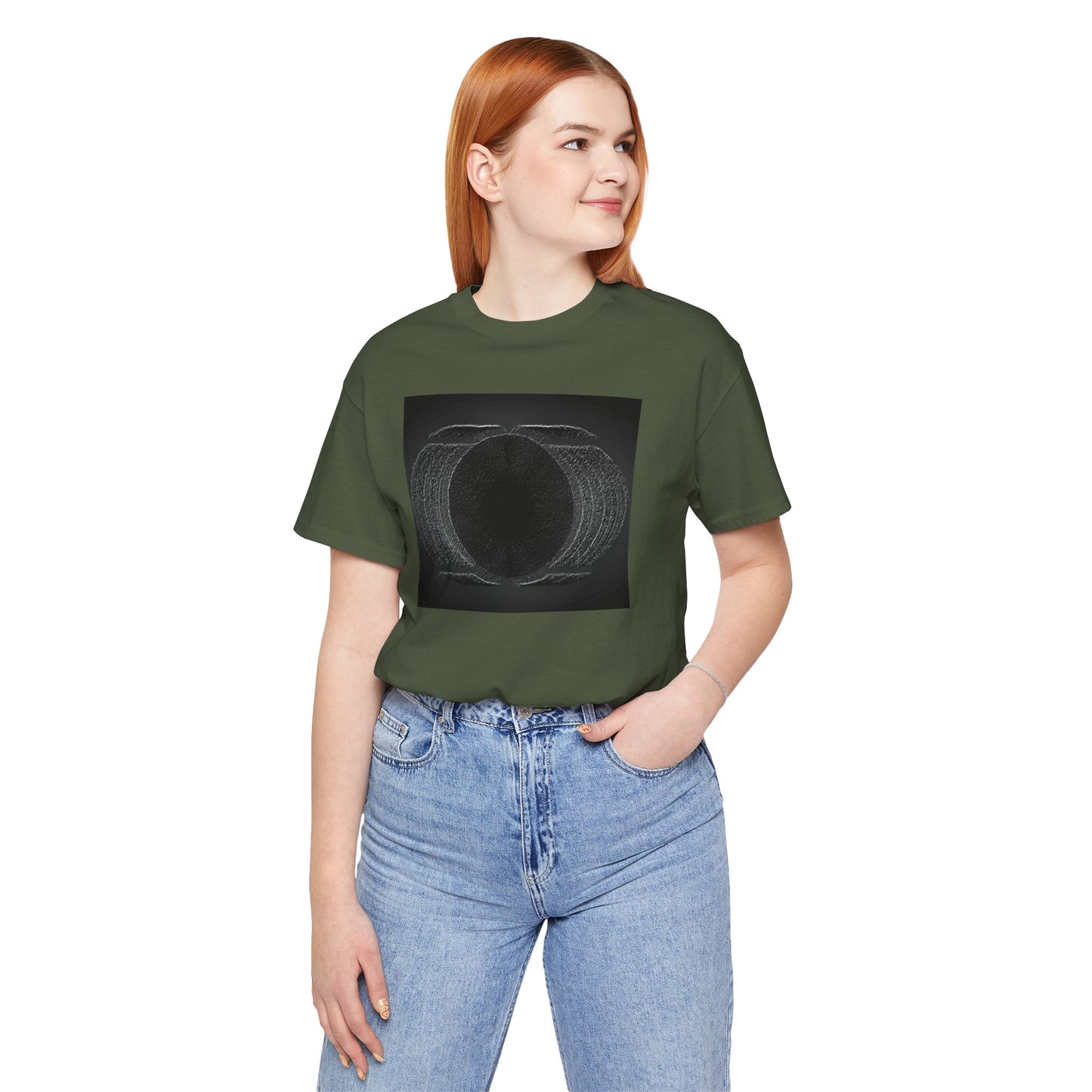 Unisex Tee with Dark Wave Graphic