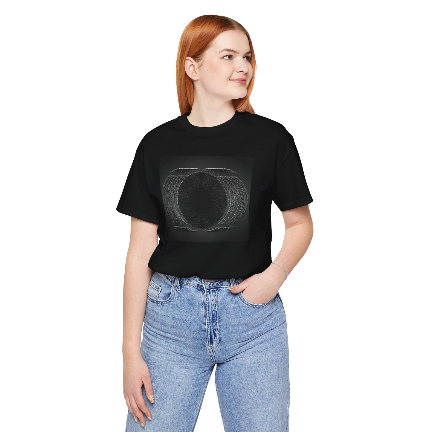 Unisex Tee with Dark Wave Graphic