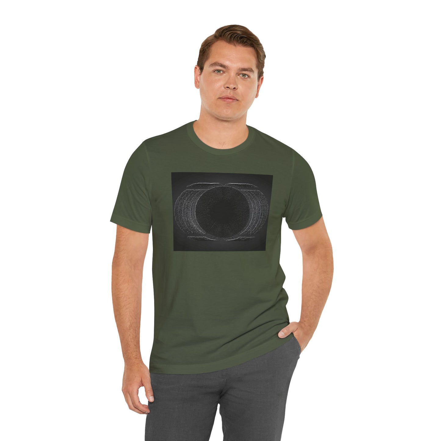Unisex Tee with Dark Wave Graphic
