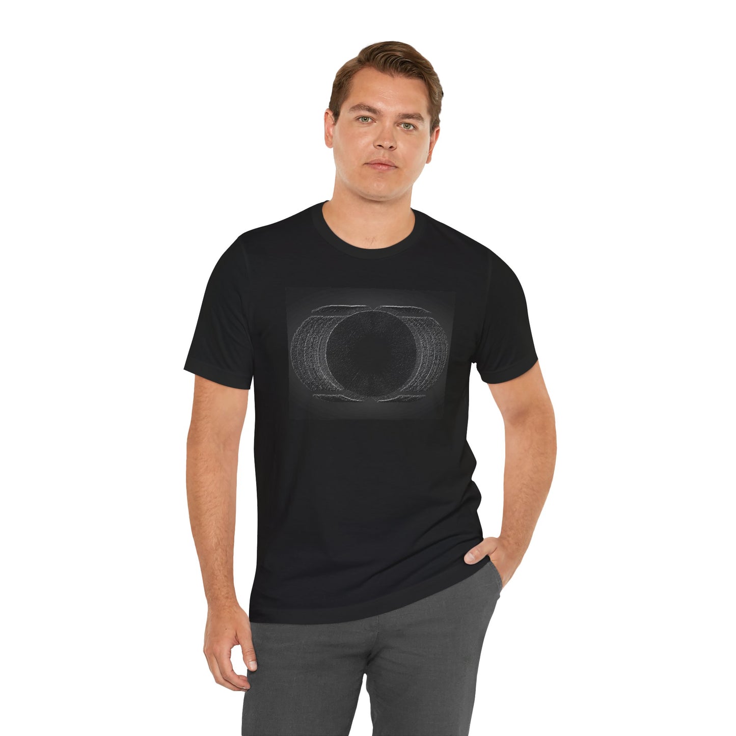 Unisex Tee with Dark Wave Graphic